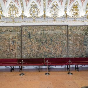 Tapices flamencos del siglo XVI sobre las Guerras Púnicas, taller de Van der Hecke. Sala Capitular del Museo de la Catedral de Santiago.